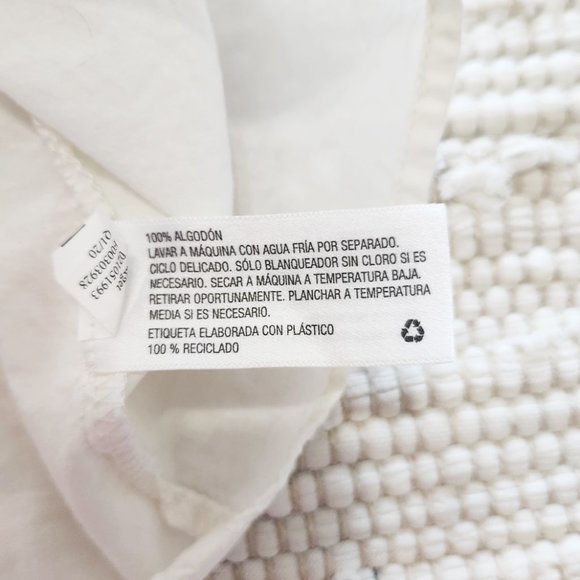 Ava & Viv Plus Size Lace Flutter Sleeve White Cotton Peasant Blouse Size 2X - Picture 12 of 12